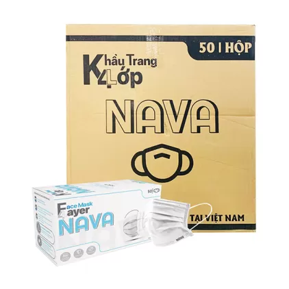 Khẩu Trang Y Tế 4 Lớp Nava Trắng